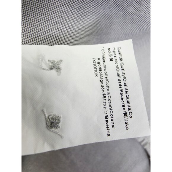 Hugo Boss Regular Fit Size Large Mens Gray Embroidered Chest Logo Button Down - Picture 8 of 10